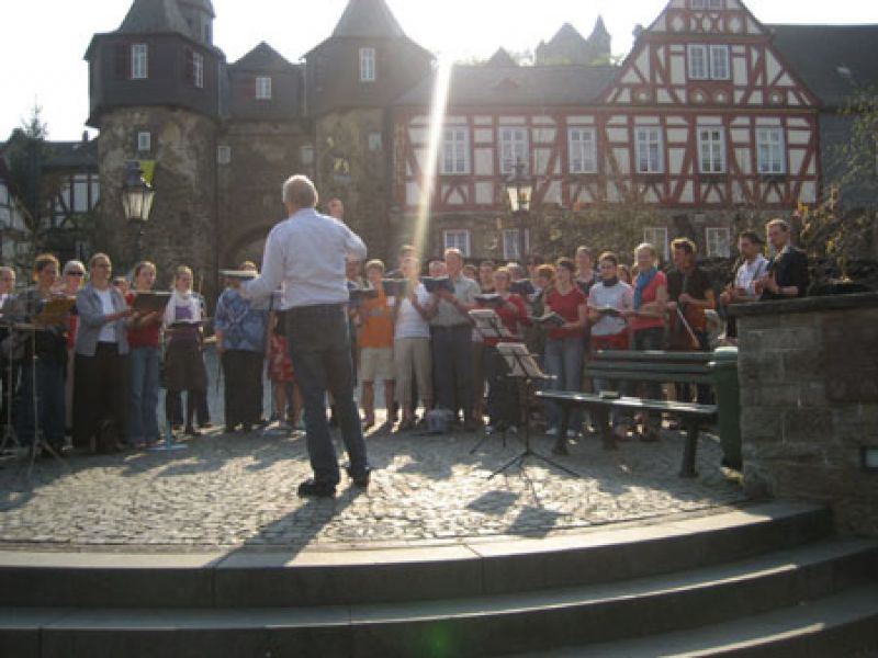 Auf dem Braunfelser Marktplatz